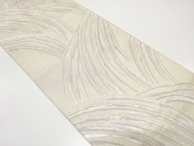 JAPANESE KIMONO / ANTIQUE FUKURO OBI / SILK / WOVEN WATERFALL